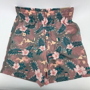 Nike Kids Training Shorts Size L Tropical Floral Print Elastic Waist